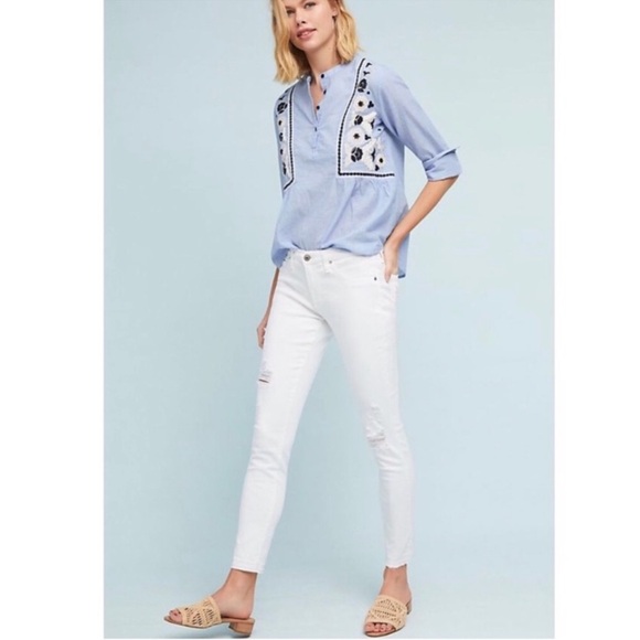 AG Adriano Goldschmied Super Skinny White Ankle Leggings - Picture 9 of 10